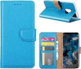 Samsung Galaxy S9 Book Case - silicone à l'intérieur - étui portefeuille - convient aux cartes - Bleu