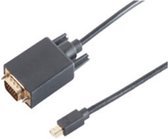 shiverpeaks BS10-54045 tussenstuk voor kabels Mini Displayport VGA Zwart