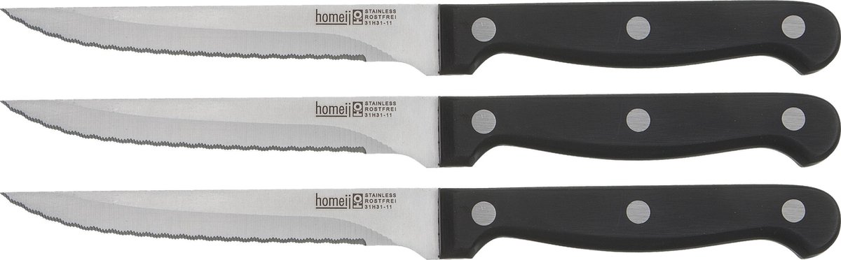 Homey's Cooking Equip Steakmessenset - 3-delig - RVS & ABS - Microkarteling