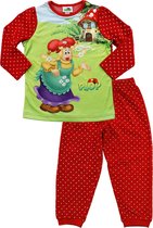 Plop Meisjes Pyjama - Rood - Maat 98/104