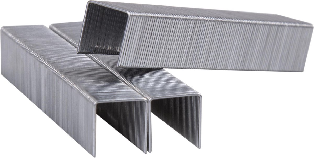 FERM - ETA1014 - Nieten - 12x11,3x0,75mm - Type 53 - 2000 stuks - U-shape - Gegalvaniseerd - Breedte: - 11,3mm - Pootlengte: - 12mm - Dikte: - 0,75mm - Universeel - Zeer geschikt voor - ETM1004 - Elektrische tacker - Tacker nieten