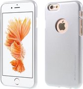 mercury goospery i jelly tpu softcase metallic finish voor iphone 6s 6 zilver