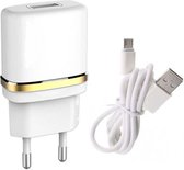 eXclusive Travel Adapter met MicroUSB kabel - 1A - DL-AC50 - White