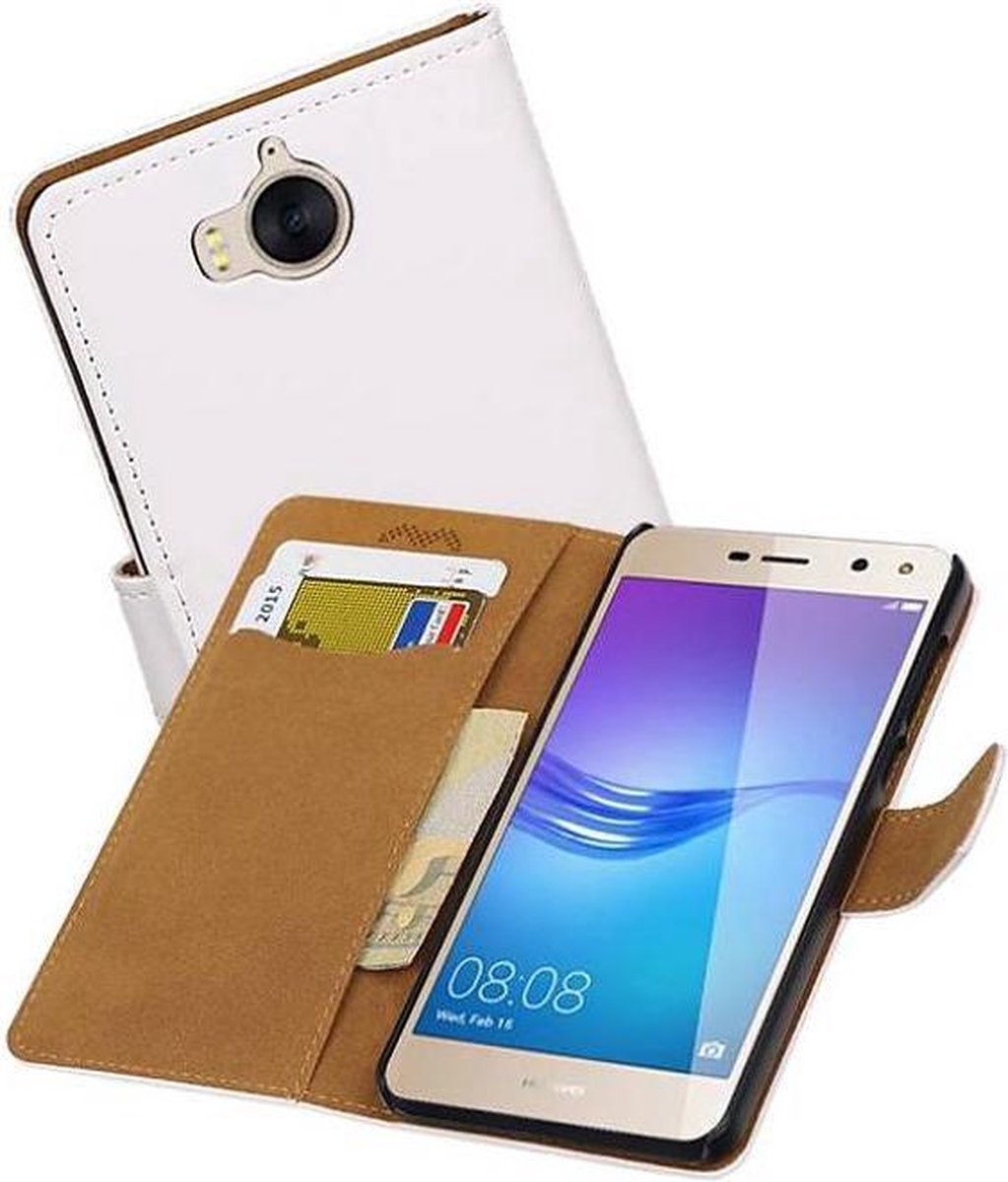 Bookstyle Wallet Case Hoesjes Geschikt voor Huawei Y5 / Y6 2017 Wit