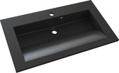 Sanifun wastafel Slide 802 x 462 x 20 mm zwart graniet
