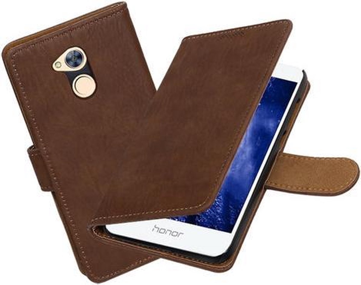 BestCases.nl Huawei Honor 6A Hout booktype hoesje Bruin