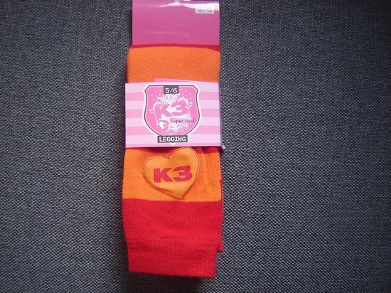 Oranje/rode gestreepte legging van K3 maat 110/116 | bol.com