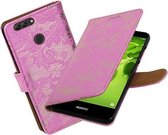BestCases.nl Huawei nova 2 Plus Lace booktype hoesje Roze