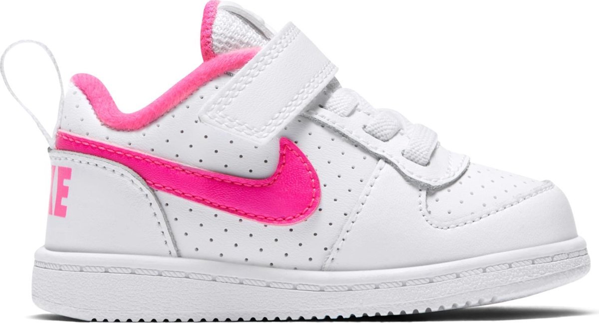 Nike Court Borough Low (TDv) Sneakers Kinderen White/Pink Blast bol com