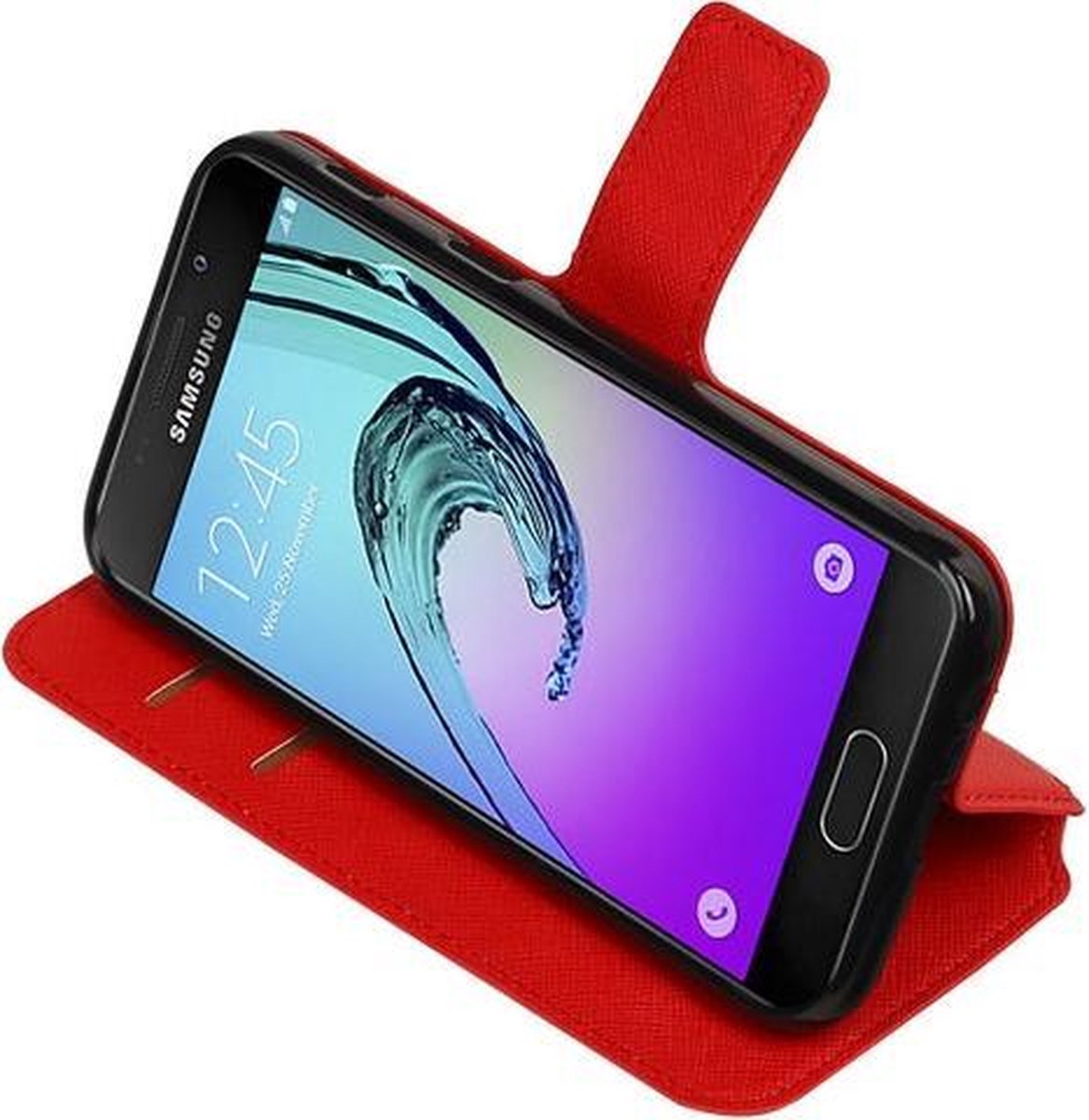 Rood Samsung Galaxy A3 2017 TPU wallet case booktype hoesje HM Book