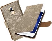 BestCases.nl Huawei Honor 6A Lace booktype hoesje Goud