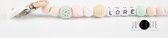 Speenkoord met naam - Just Cute - roze - mint - meisje - kraamcadeau - Lore