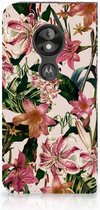 Motorola Moto E5 Play Uniek Standcase Hoesje Flowers
