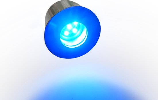 TRONIX mini-spot - 12 V - LED - In of opbouw - Blauw - 0.5W - RVS | bol.com