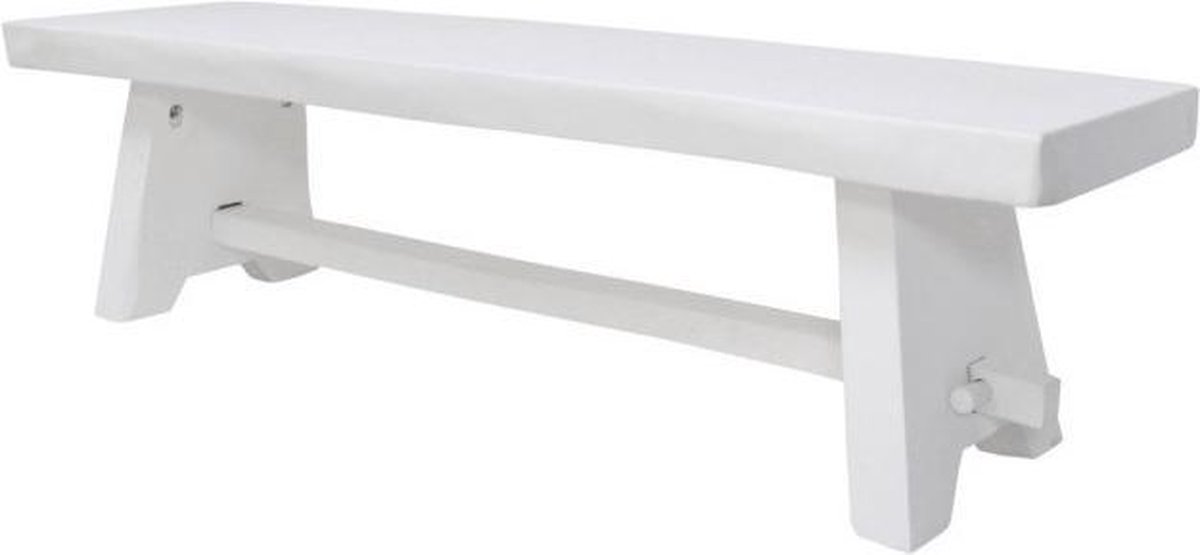 bezoek loterij Gevestigde theorie HK Living Wooden bench white | bol.com