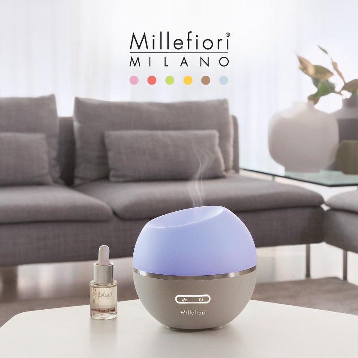 Millefiori Milano Hydro Geurverstuiver - Half Sphere - Dove