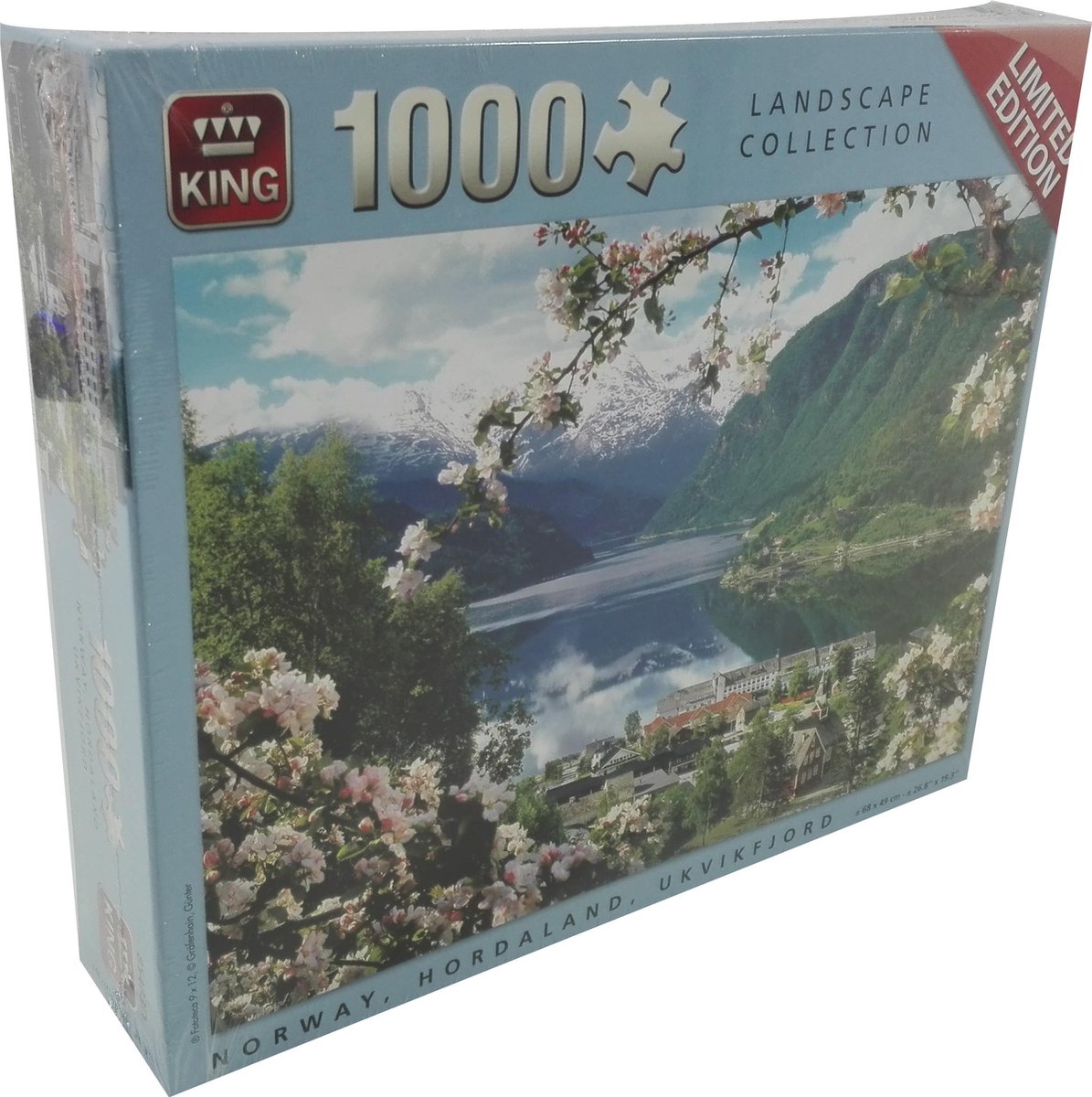 Norway, Hordaland, Ukvikfjord Puzzel - King Landscape Collection - 1000 Stukjes - Limited Edition