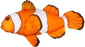 Kussen vis - Clownvis - Meerkleurig - Vismodel kussen - Groot formaat - Sierkussen - 56 cm