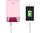 HOCO Domon 10000mAh Noodaccu Noodstroom Backup batterij 1A/2A met zaklamp - Roze