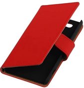Bookstyle Wallet Case Hoesje Geschikt voor Sony Xperia Z4 Compact Rood