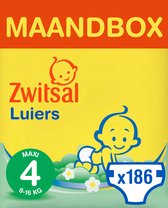 Bol.com Zwitsal Luiers - Maxi Maat 4 - 186 stuks - Voordeelverpakking aanbieding