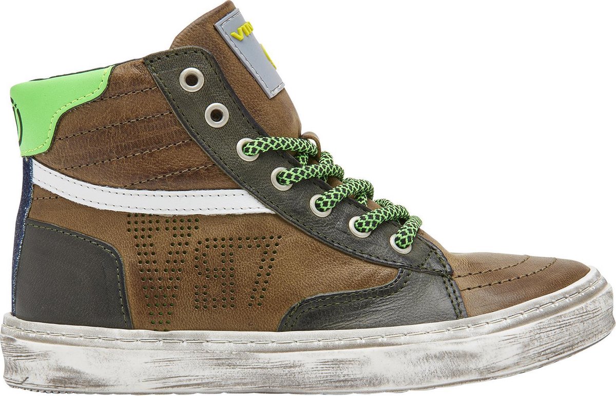 VINGINO GUUS MID Jongens Casual sneaker Groen Maat 38