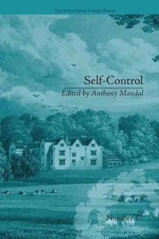 Boek 'Self-Control', geredigeerd door Anthony Mandal. Illustratie van een landhuis met bomen en vogels.