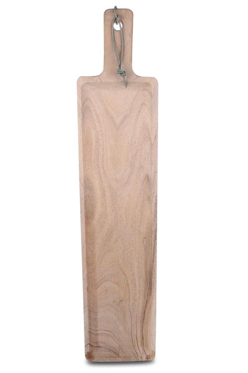 bol.com | Stuff Design Acacia handmade houten plank 70x15cm met opstaande  rand, handvat en koord