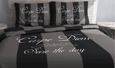 Dreamhouse Bedding Flanel Carpe Diem Grey Dekbedovertrekset 240x200/220 +2 kussenslopen 60x70 -Grijs