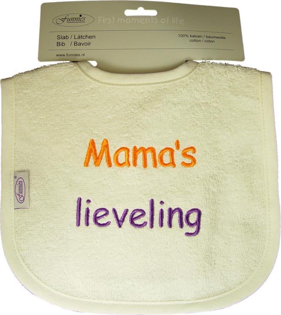 Goedkoopste Funnies geborduurd tekst slabbetje Mama's lieveling