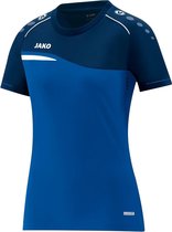 Jako Competition 2.0 T-Shirt Dames Royal Blauw-Marine Maat 36