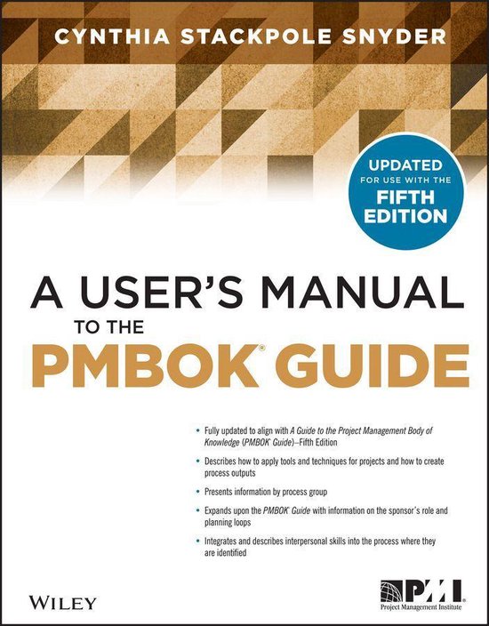 A User's Manual to the PMBOK Guide - cover