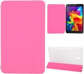 Samsung Galaxy tab 4 (8.0) - hoes, cover, case - PU leder - 3-fold - roze