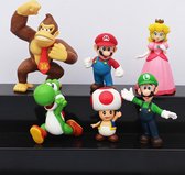 geschikt voor een Super Mario Bros Taart cake: Mario Luigi Peach Yoshi King Kong  4-6 cm Taartdecoratie decoratie