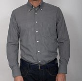 GCM heren blouse/overhemd grijs print - maat XL
