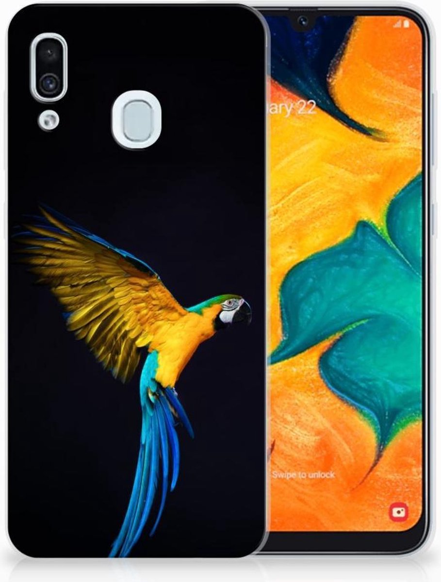 Samsung Galaxy A30 TPU Hoesje Papegaai