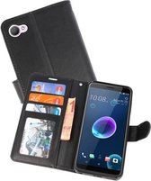 Wallet Cases Hoesje voor HTC Desire 12 Zwart