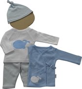 Amelius Jongenskledingset - Babyblauw / Wit - Maat 42