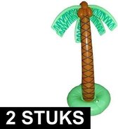 2x Opblaasbare decoratie palmbomen van 179 cm - hawaii feest versieringen feestartikelen