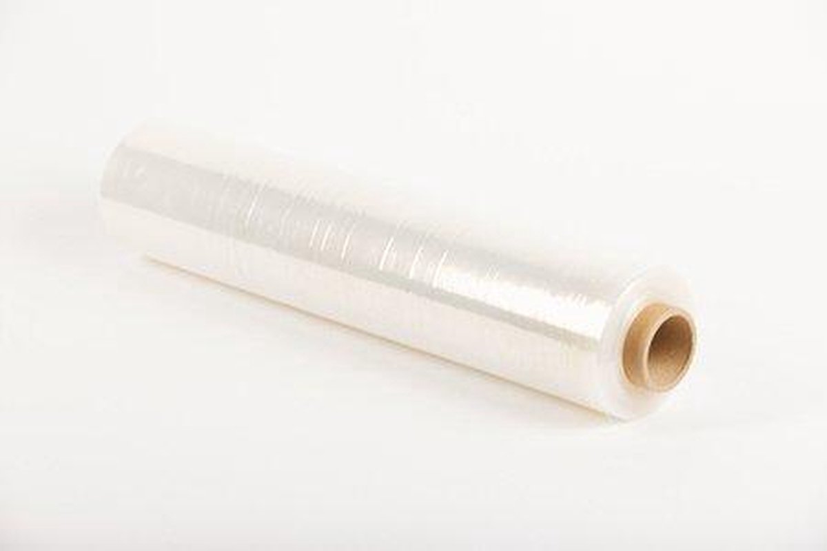 Handwikkelfolie transparant - 50cm x 300m x 20my - 6 rollen