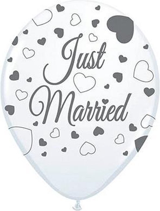 24x ballons de décoration de thème de mariage juste marié pour couple  nuptial | bol.com