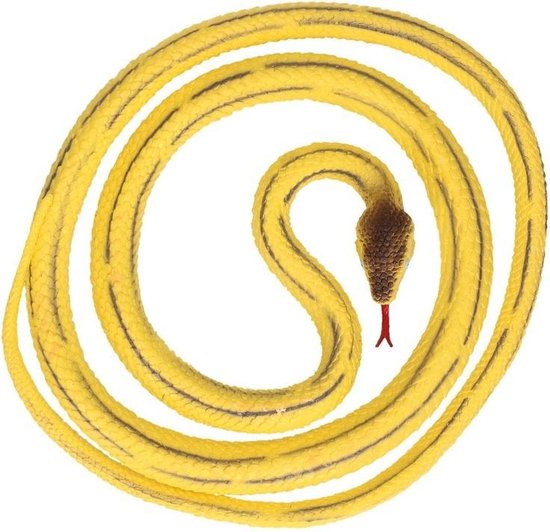 Serpent jouet grand Python jaune 137 cm - Serpent jouet caoutchouc /  plastique | bol.com