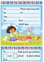Dora Explorer uitnodigingen kinderfeest| 20 stuks