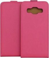 Samsung Galaxy Grand 3 Lederlook Flip Case hoesje Roze
