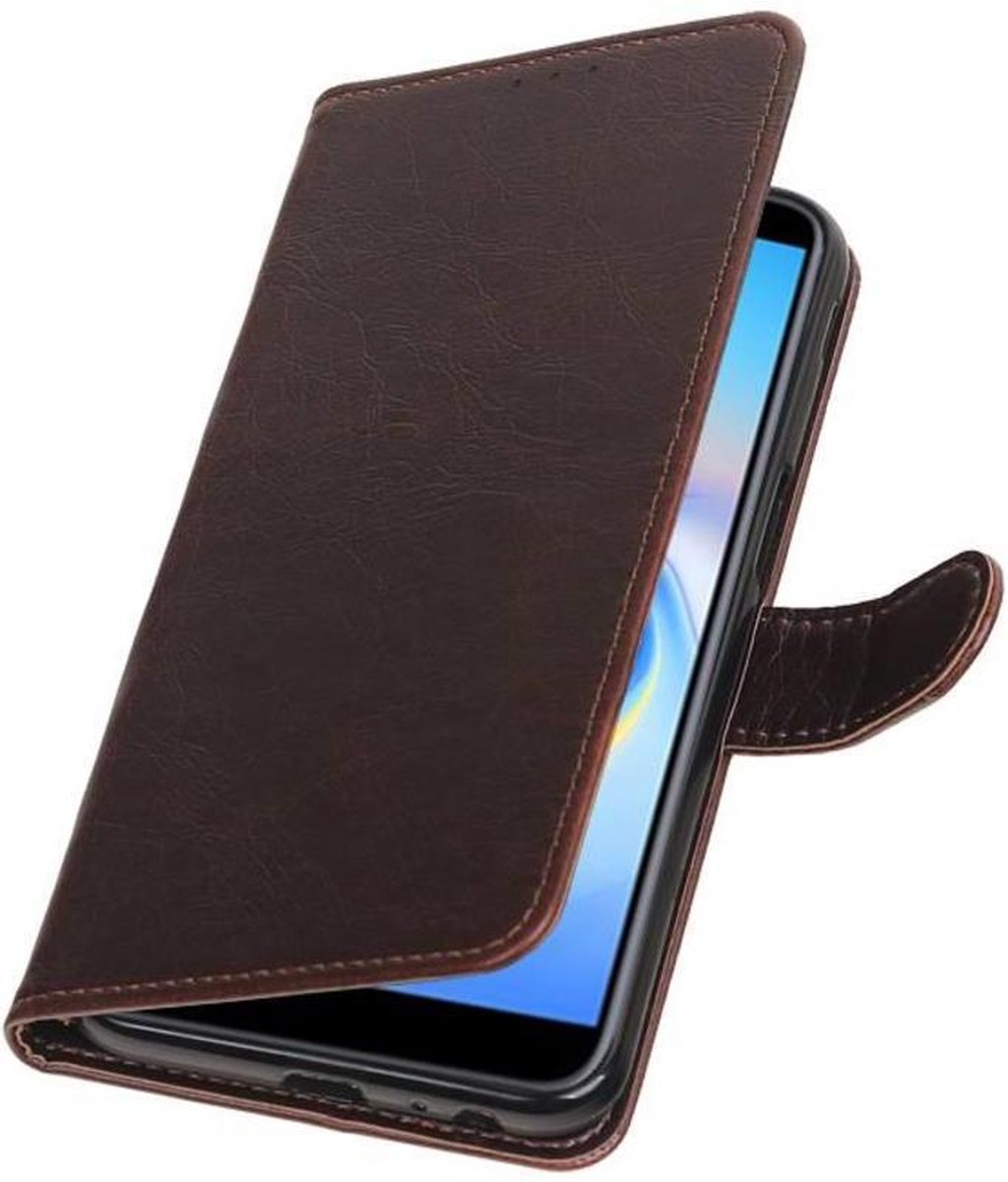 Mocca Pull-Up Booktype Hoesje voor Samsung Galaxy J6 Plus