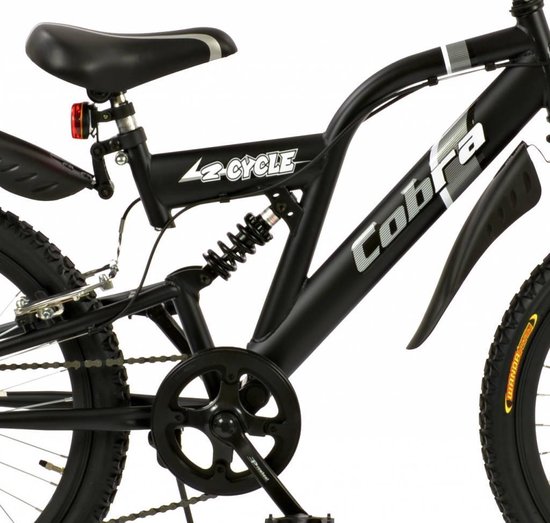 2Cycle Cobra Kinderfiets - 22 inch - 6-Speed - Mat-Zwart - Jongensfiets-  Mountainbike | bol.com