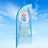 Beachflag - Hoera Een Jongen - Vlag + Hengelsysteem - Actievlag.nl