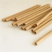 Classy Straws - Bamboe rietjes - 10 bamboo rietjes inclusief opbergzakje + schoonmaakborstel