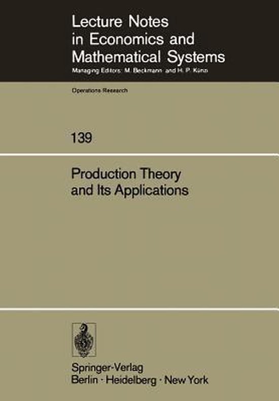 Production Theory and Its Applications - cover