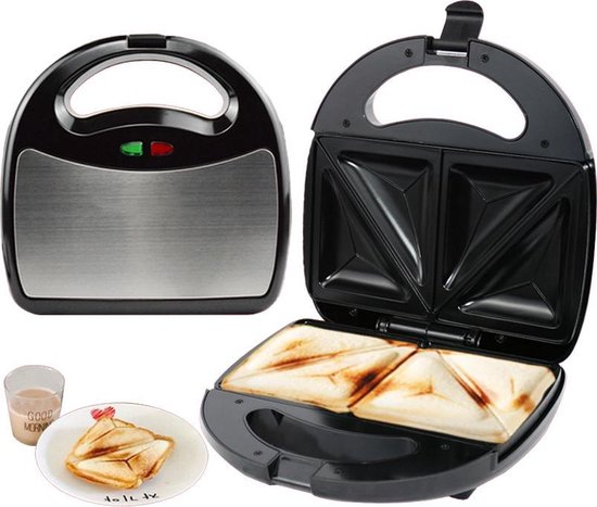 RVS Antikleef Sandwich Maker - Tosti-Ijzer Toaster Grill Ijzer Rooster -  Tosti Maker... | bol.com